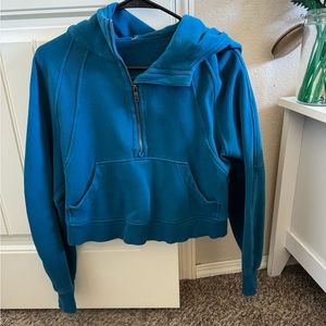 Capri Blue Lululemon Scuba 1/2 Zip xs/s